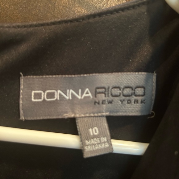 Donna Ricco Black and Red A-Line Midi Dress - Picture 3 of 4